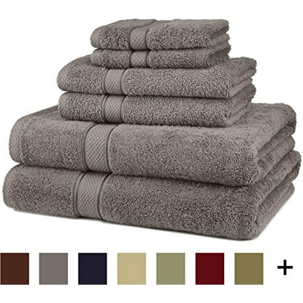 Brand Pinzon 4 Piece Egyptian Cotton Bath Towels Set Grey Brand Pinzon 4 Piece Egyptian Cotton Bath Towels Set Grey